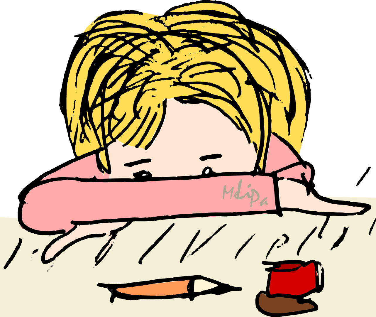 Stress student clipart