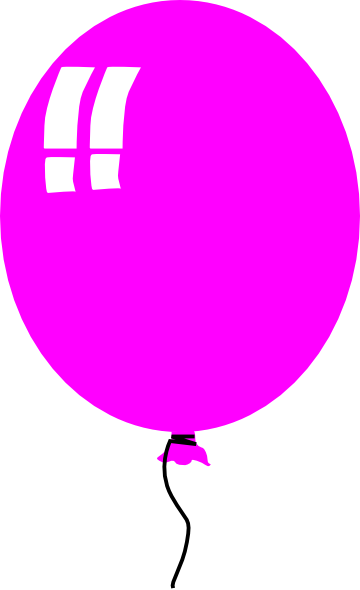Single Pink Balloon | Free Images - vector clip art ...