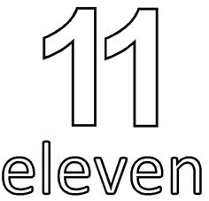 Clipart number 11 black and white