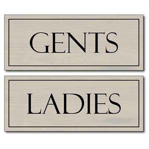 Wooden style toilet signs, Ladies &amp; Gents Loo Door Signs Men ...