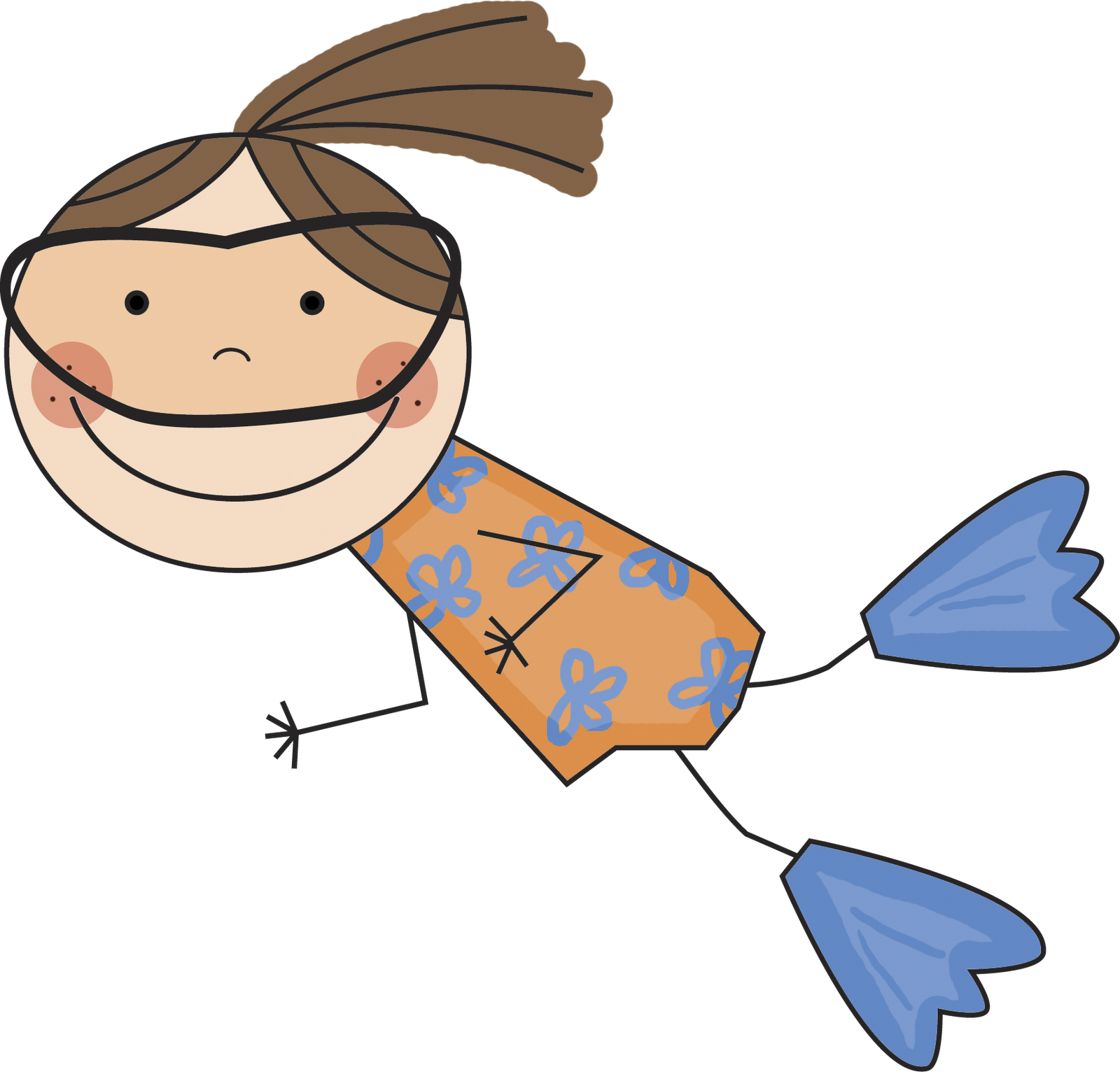 Boy swimming clipart png