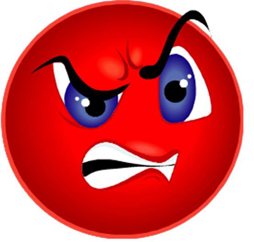 Angry Smiley Face - Facebook Symbols and Chat Emoticons