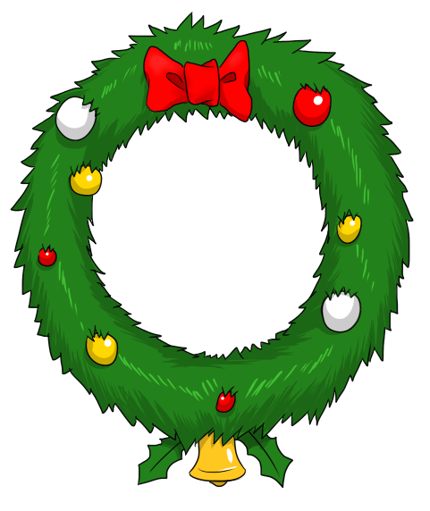 Christmas wreath clipart cute