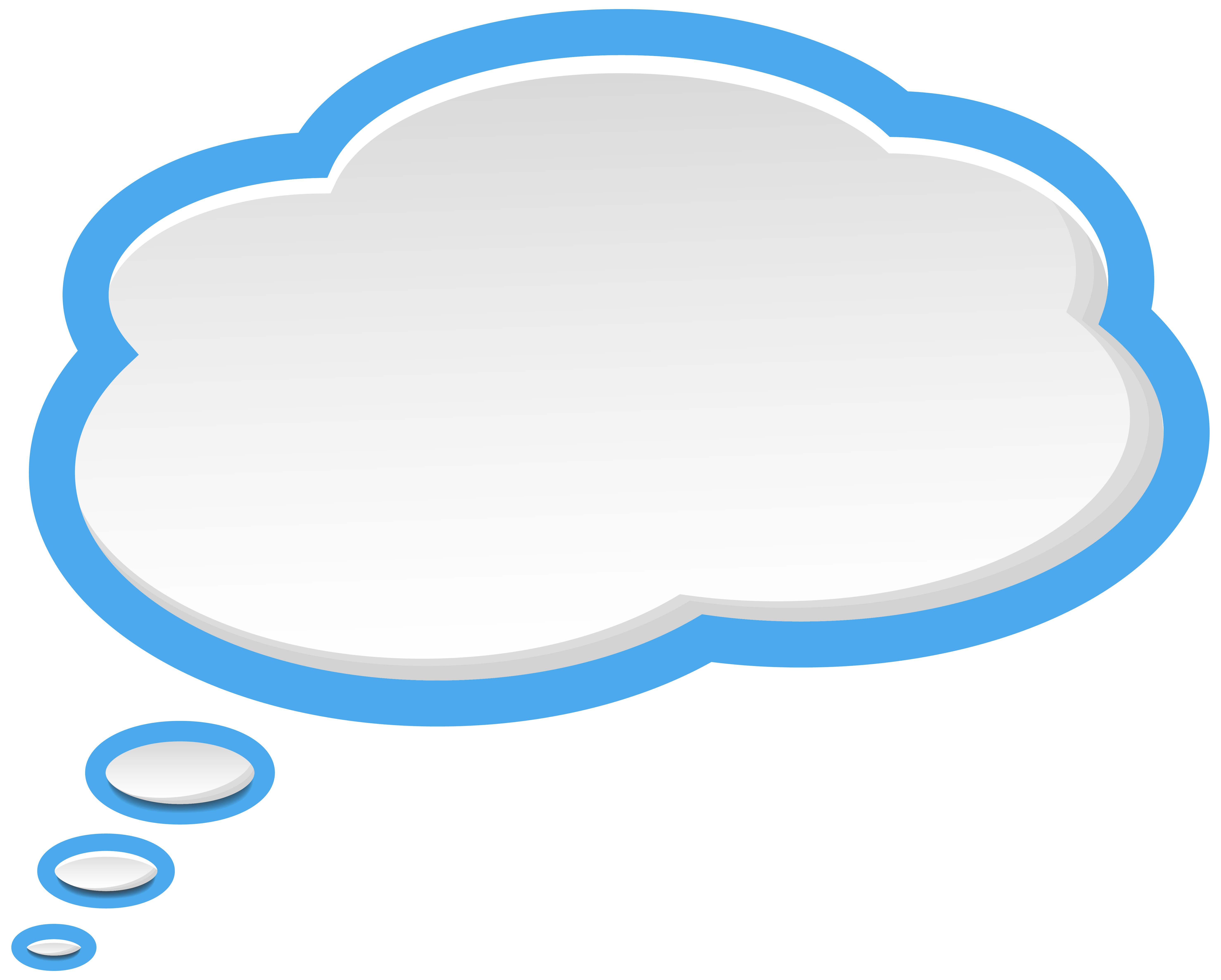 Bubble Speech Sky Blue White PNG Clip Art Image