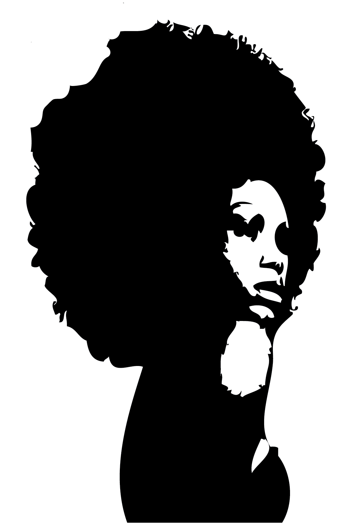 Afro silhouette clip art
