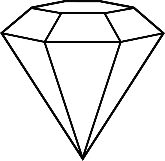 Free diamond outline clipart