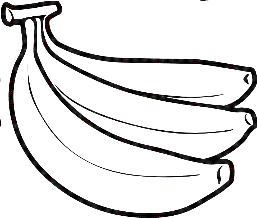 Banana Outline Clipart