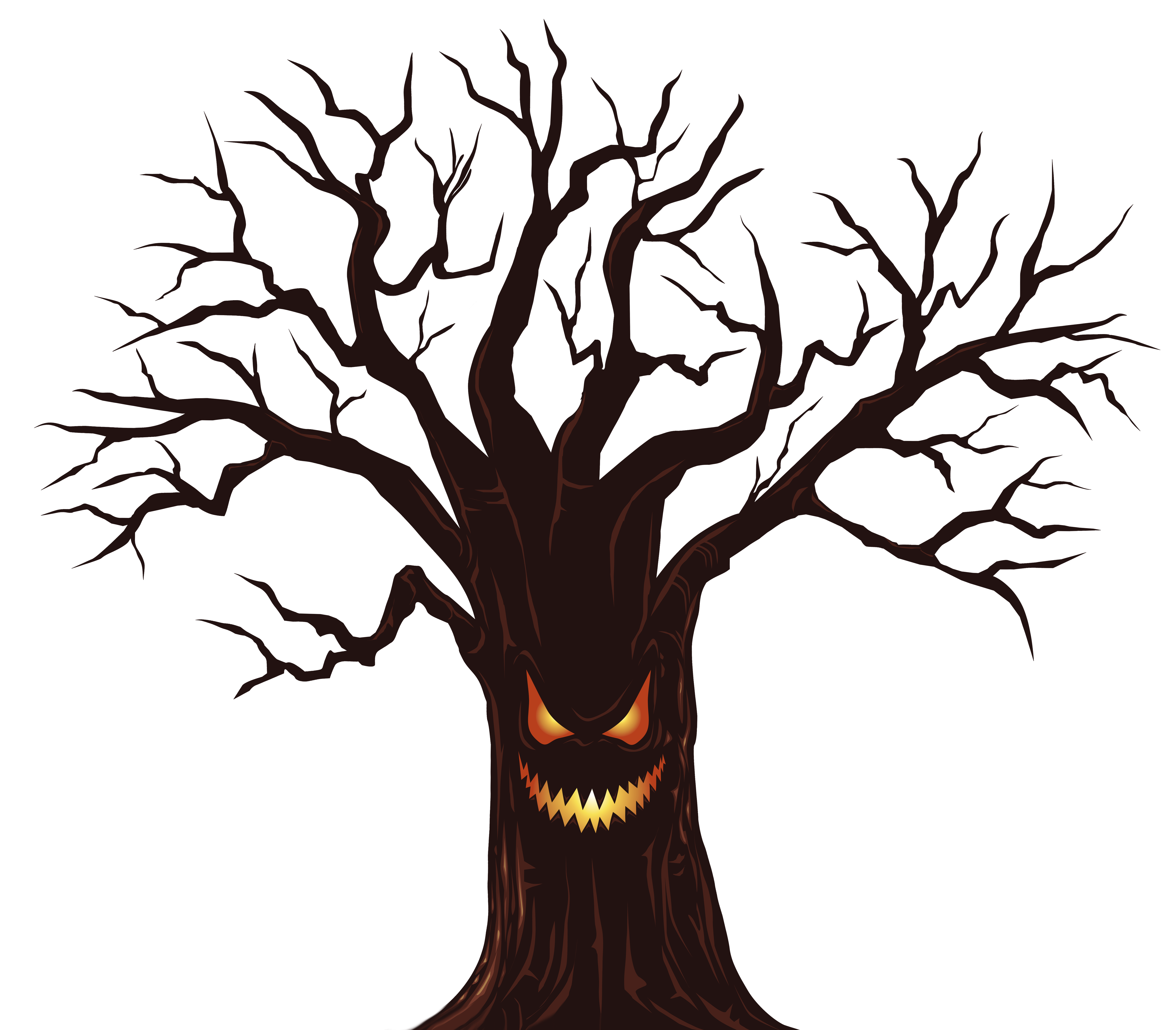 Halloween Spooky Tree PNG Clipart Image