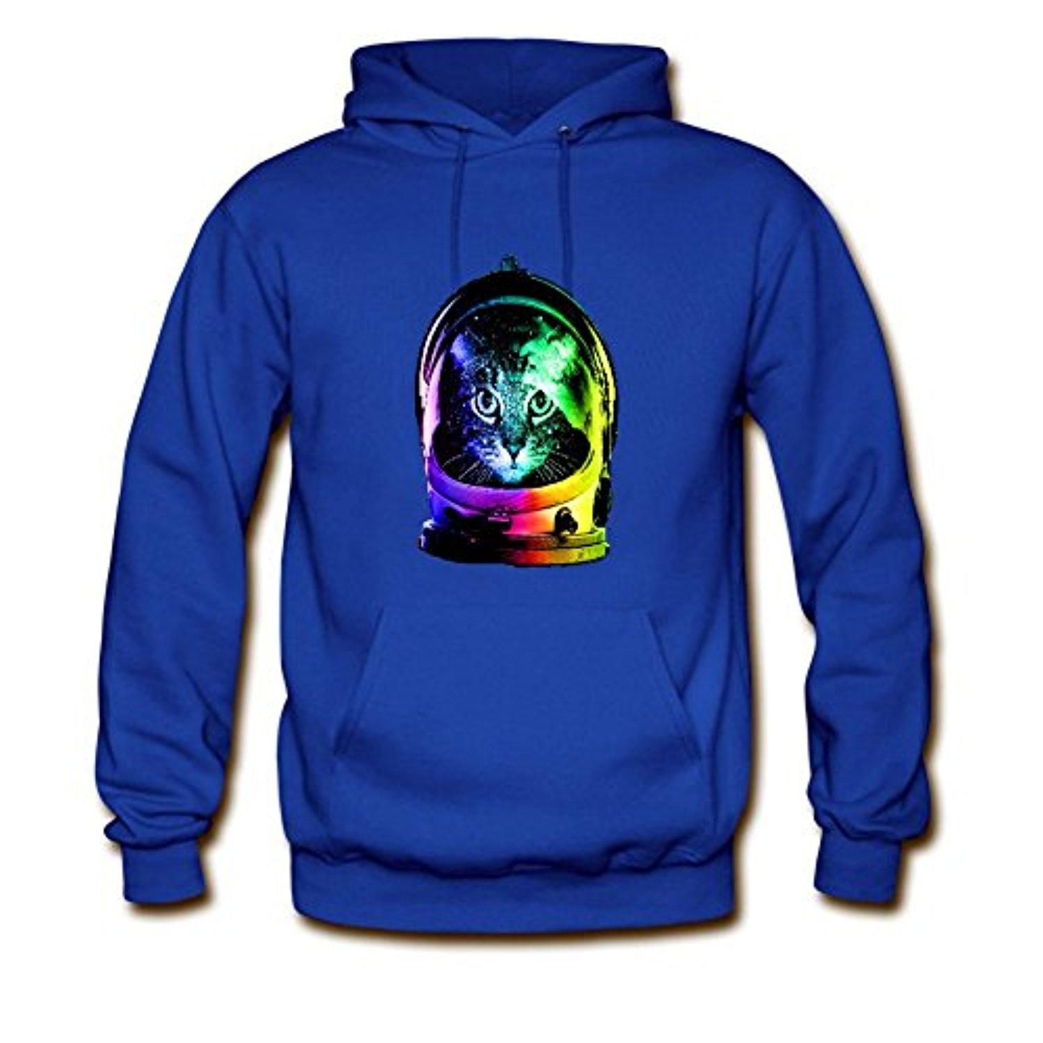 Space Cat Women's Custom Print Logo Pullover Hoodies Sweatshirts X ...