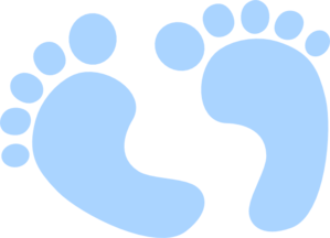 Blue baby footprint clipart - ClipartFox