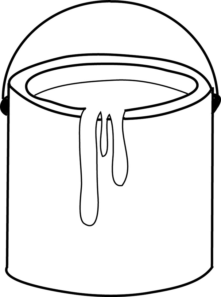 Paint bucket outline clipart