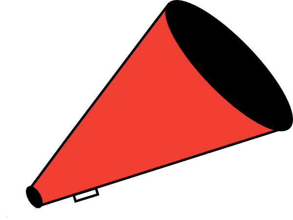 Red Cheer Megaphone Clipart - Free Clipart Images