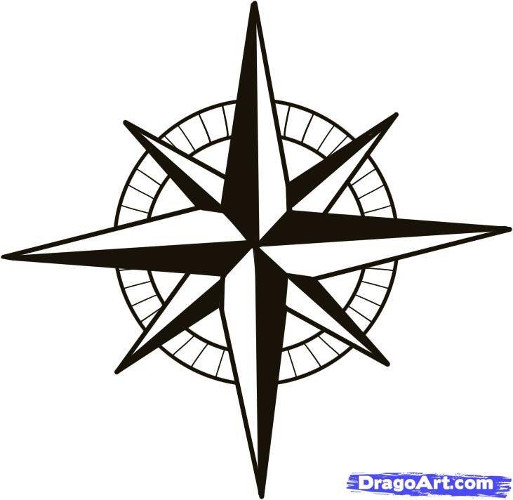 How To Draw A Compass Rose | Free Download Clip Art | Free Clip ...