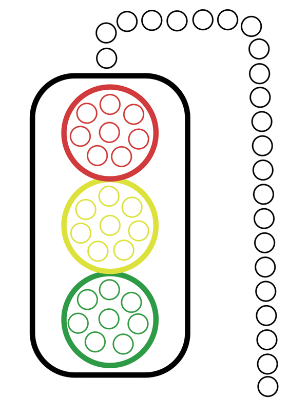 Traffic light do a dot worksheet Â« funnycrafts