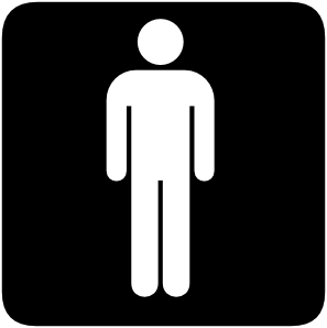 Boy toilet sign clipart