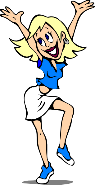 Happy clipart girl