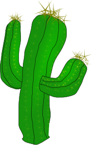 Saguaro Cactus clip art Free Vector