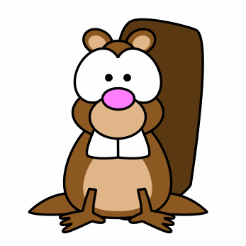 Drawing a cartoon beaver