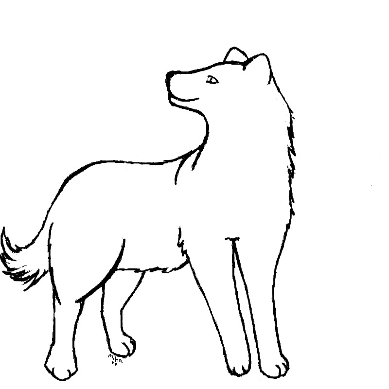 Wolf Outline Drawing - ClipArt Best