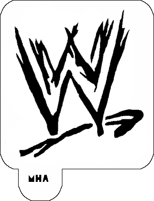 Mr. HAIR ART STENCIL - WWE Logo