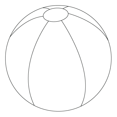 Beach Ball Coloring Page