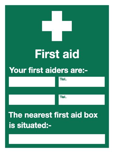 Stewart Superior Sign First Aid Sign W450xH600mm Self-adhesive ...