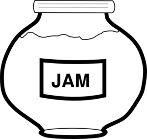 Jam Jar Outline clip art - vector clip art online, royalty free ...