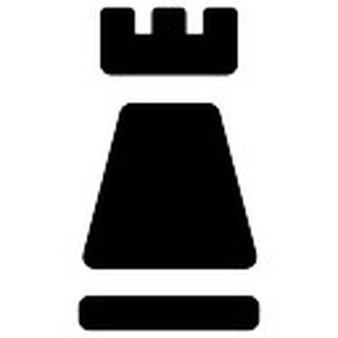 Black tower chess piece shape Icons | Free Download