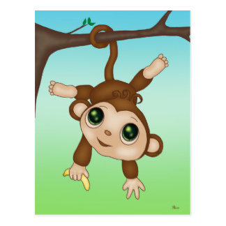 Cute Monkey Postcards | Zazzle