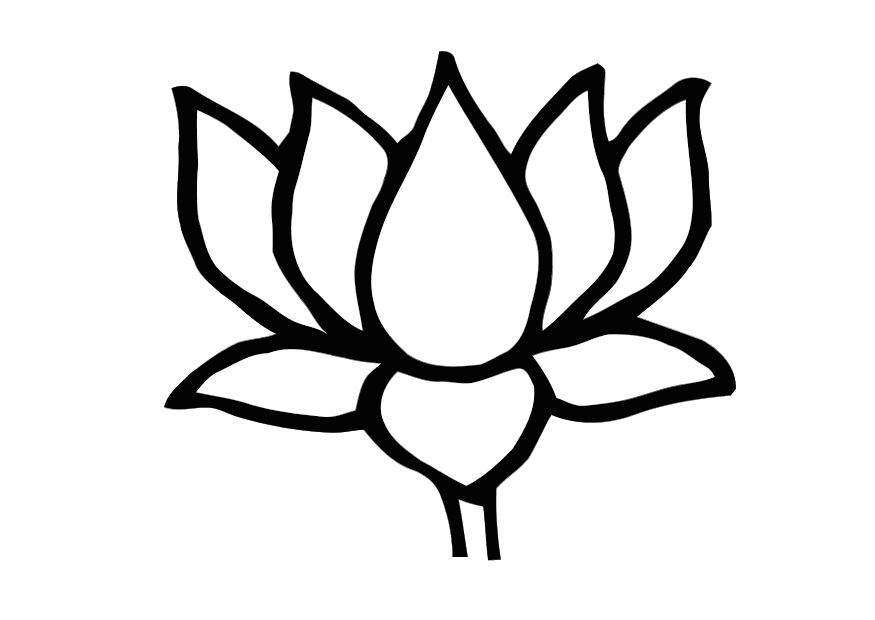 Clip Art Black And White Lotus Flower Clipart