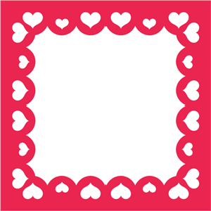 Silhouette Design Store - View Design #24904: heart border frame