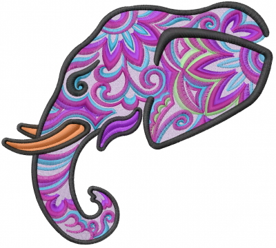 Animals(Machine Embroidery Designs) Embroidery Design: Elephant ...