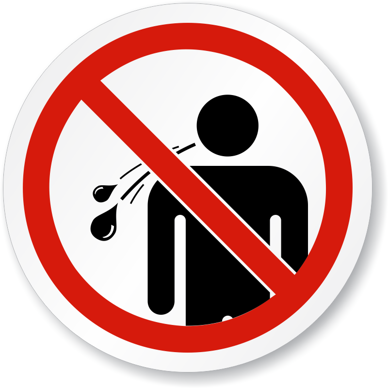 No Spitting Symbol - ISO Prohibition Sign, SKU: IS-1130 ...