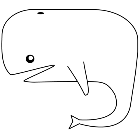 Funny Whale coloring page | Free Printable Coloring Pages