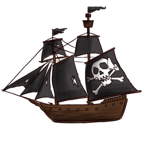 Simple Parts Of Pirate Ship Clipart - Free to use Clip Art Resource