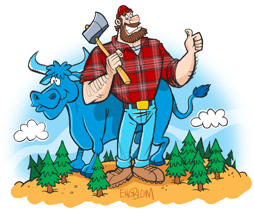 Paul Bunyan and Babe by mengblom on DeviantArt