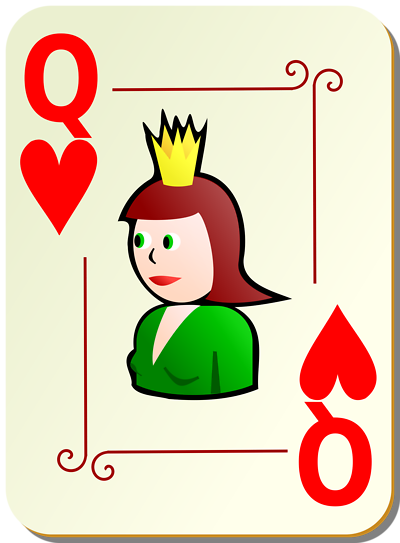 Queen Of Hearts Card Template - ClipArt Best