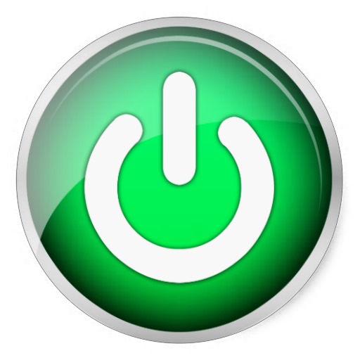 Power IO Switch Green Icon (pack of 6/20) Stickers from Zazzle.
