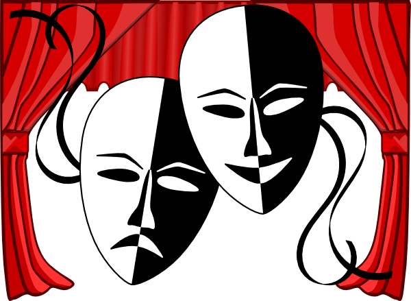 Theatre Masks clip art - vector clip art online, royalty free ...