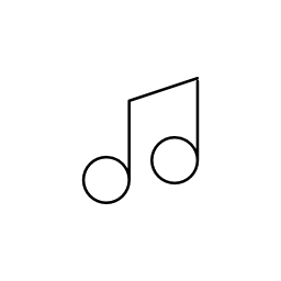 Musical note variant with thin outline vector icon | Free Music icons