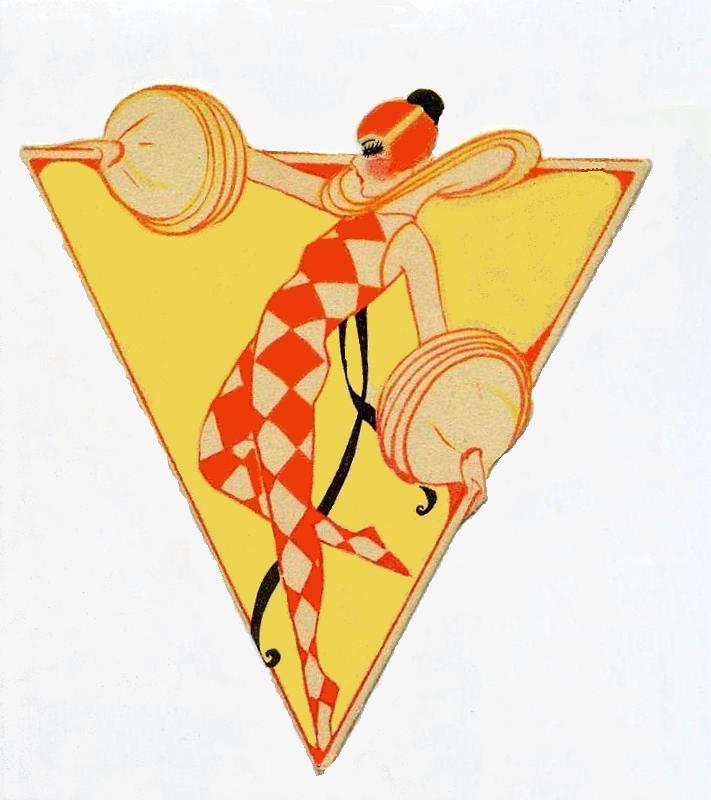 bumble button: Free clip art Vintage Volland Art Deco 1920's ...