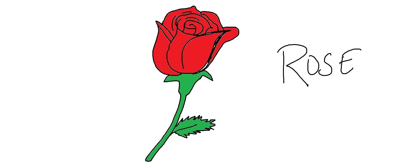 Easy Kids Drawing Lessons:How to Draw an Easy Rose - YouTube