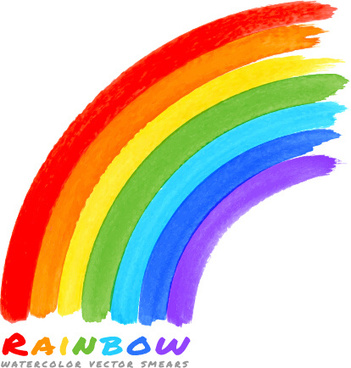 Vector rainbow watercolor background free vector download (42,759 ...