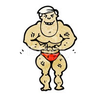Cartoon Body Builder Man stock vectors - Clipart.me