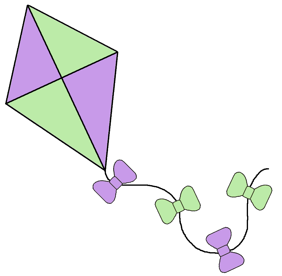 Cute kite clipart free