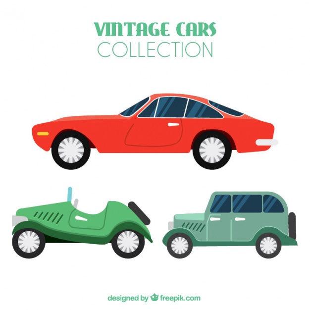 Collection of vintage cars Vector | Free Download