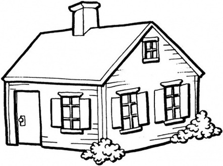 Simple House Drawing Clipart - Free to use Clip Art Resource