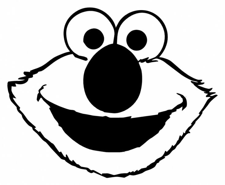 428 Cartoon Elmo Head Coloring Page with disney character