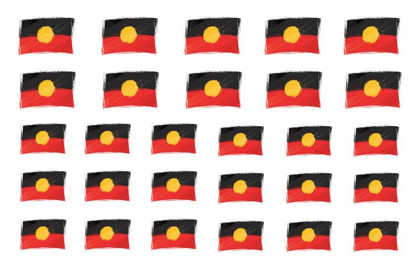 Australian Aboriginal Flag Water Nail Decals (28 Images Per Sheet)