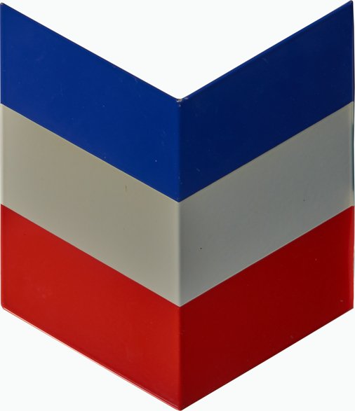 Chevron Red, White & Blue Gas Station Stripes Symbol : Lot 0226B